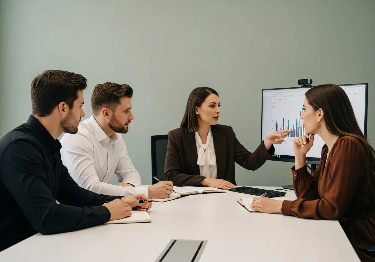 Equipa de consultores financeiros